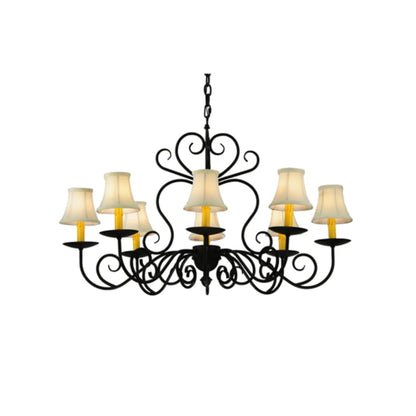 Meyda Tiffany Corrina 8 Light 36" Wide Chandelier - Blackwash Finish