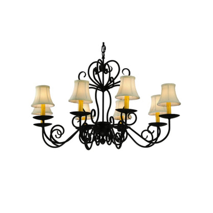 Meyda Tiffany Corrina 8 Light 36" Wide Chandelier - Blackwash Finish