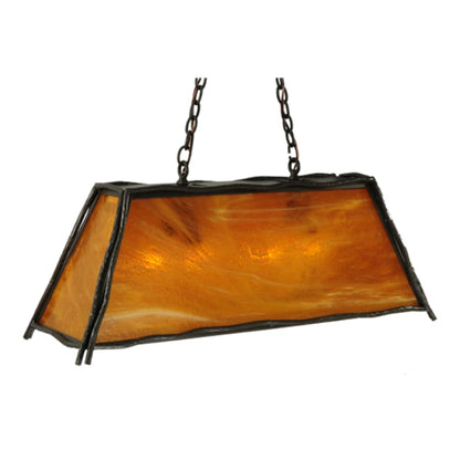 Meyda Tiffany Sticks 4 Light 36" Wide Linear Pendant