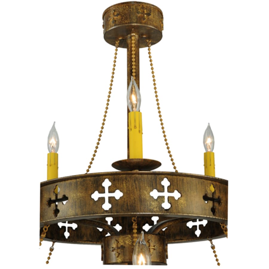 Meyda Tiffany Byzantine 9 Light 38" Wide Taper Candle Style Chandelier