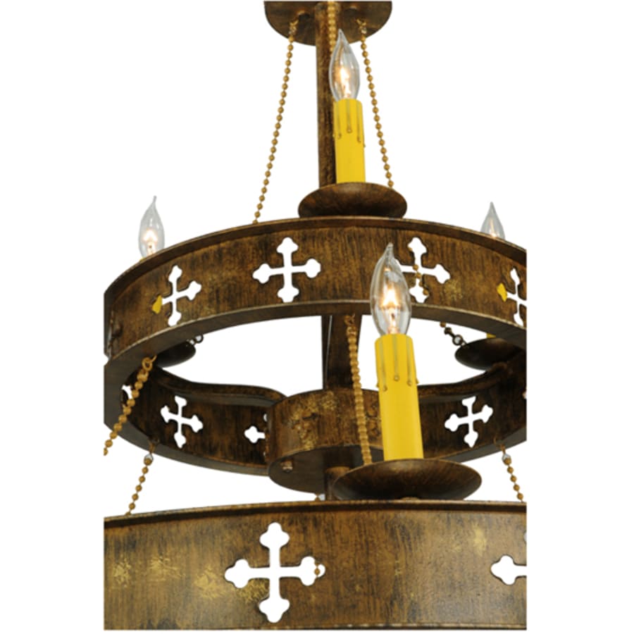 Meyda Tiffany Byzantine 9 Light 38" Wide Taper Candle Style Chandelier