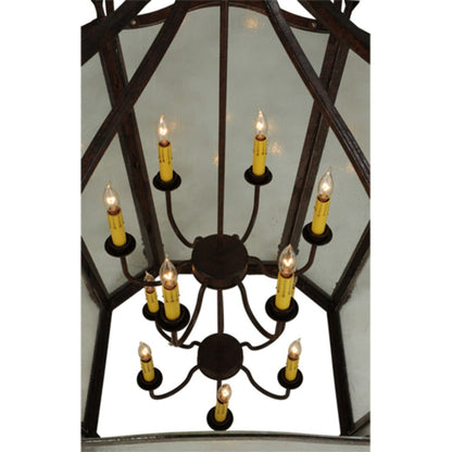 Meyda Tiffany Citadel 12 Light 43" Wide Taper Candle Pendant