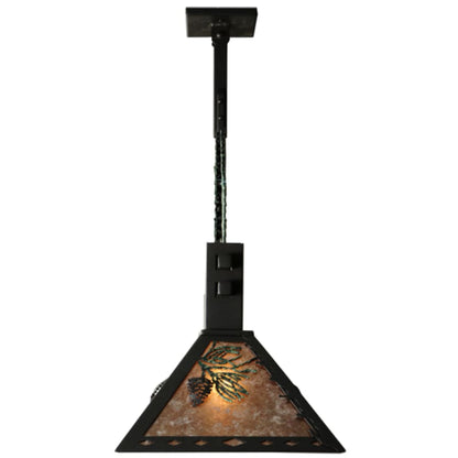 Meyda Tiffany Winter Pine 3 Light 45" Wide Linear Pendant