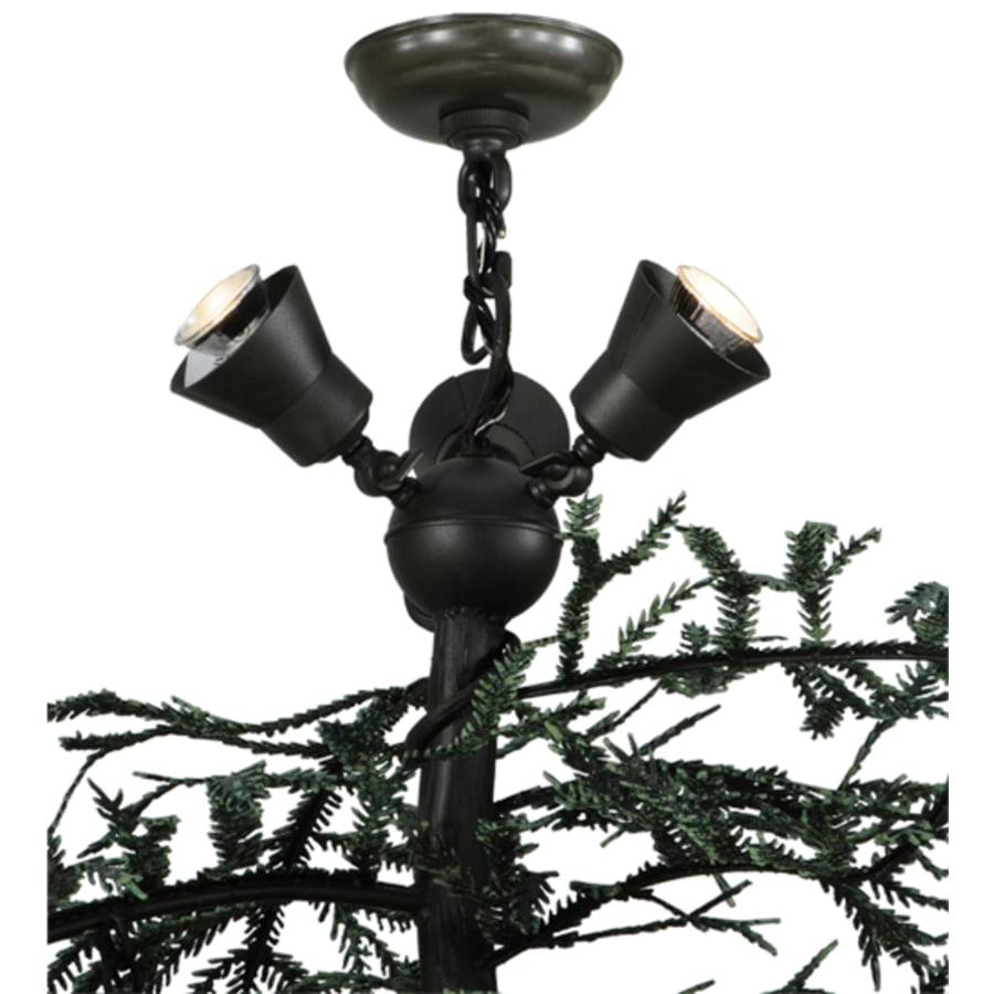 Meyda Tiffany Pine Branch Valley View 15 Light 48" Wide Chandelier - Wrought Iron Finish