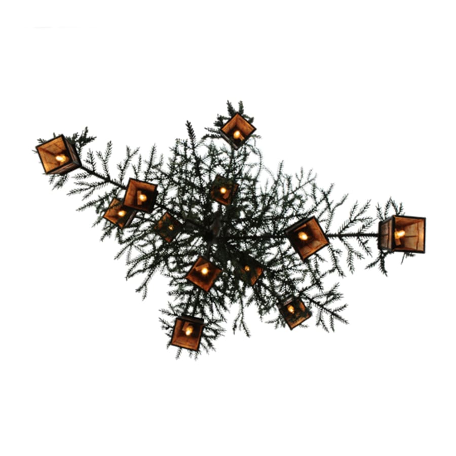 Meyda Tiffany Pine Branch Valley View 15 Light 48" Wide Chandelier - Wrought Iron Finish