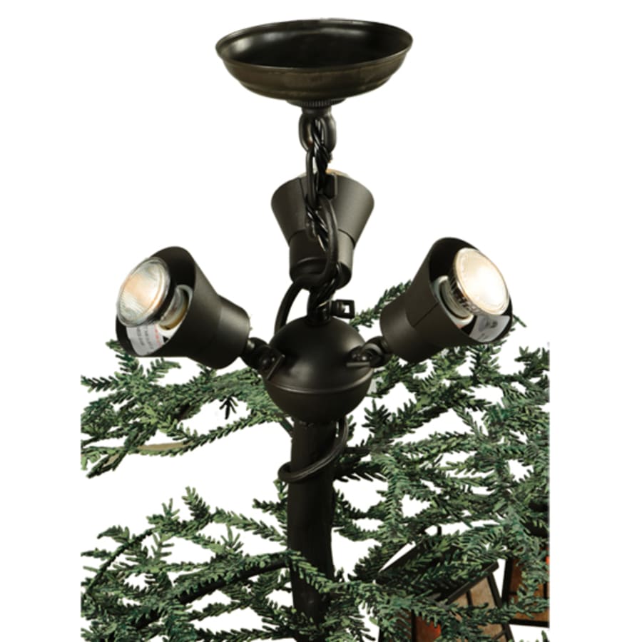 Meyda Tiffany Pine Branch Valley View 15 Light 48" Wide Chandelier - Wrought Iron Finish