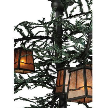 Meyda Tiffany Pine Branch Valley View 15 Light 48" Wide Chandelier - Wrought Iron Finish