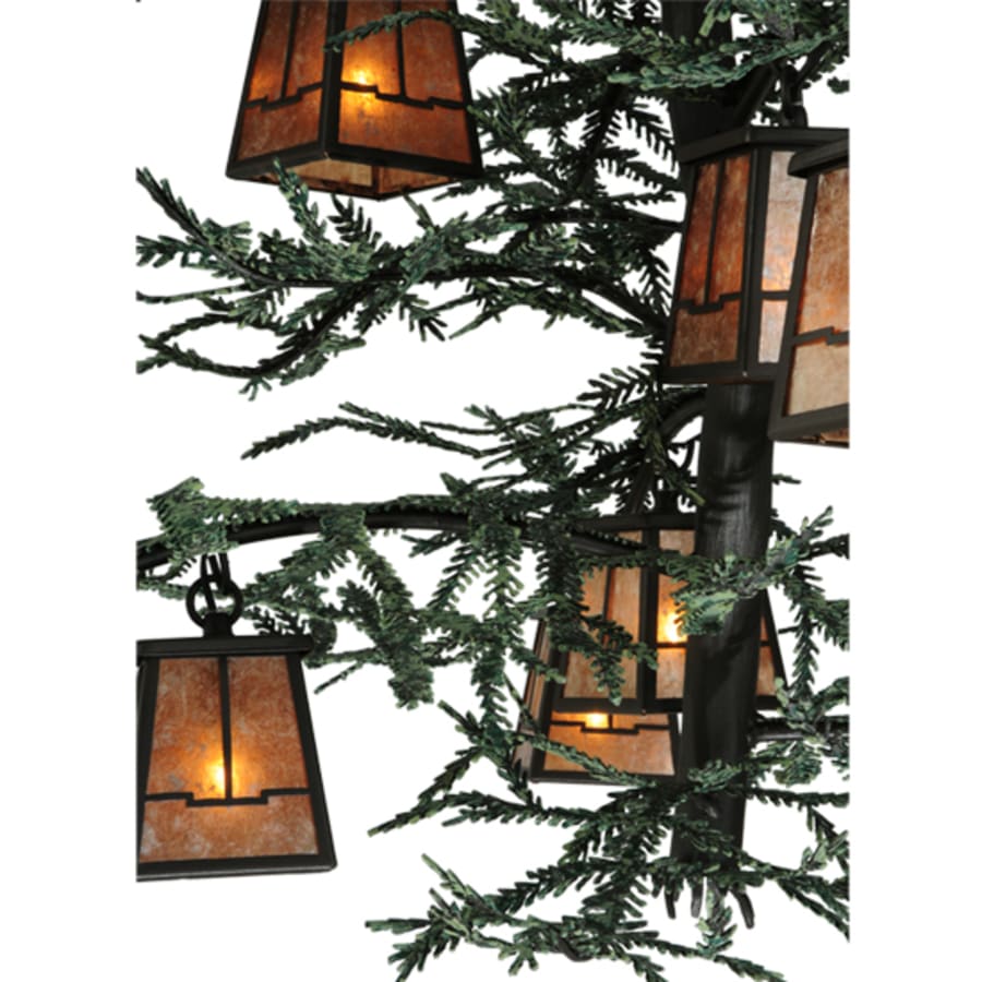 Meyda Tiffany Pine Branch Valley View 15 Light 48" Wide Chandelier - Wrought Iron Finish