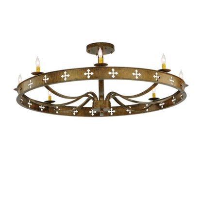 Meyda Tiffany Byzantine 8 Light 48" Wide Semi-Flush Ceiling Fixture