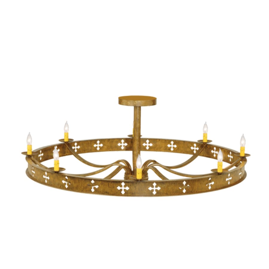 Meyda Tiffany Byzantine 8 Light 48" Wide Semi-Flush Ceiling Fixture