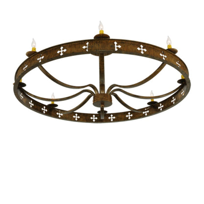 Meyda Tiffany Byzantine 8 Light 48" Wide Semi-Flush Ceiling Fixture