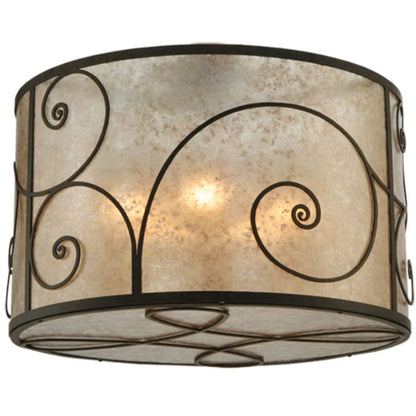 Meyda Tiffany Granada 5 Light 30" Wide Flush Mount Drum Ceiling Fixture