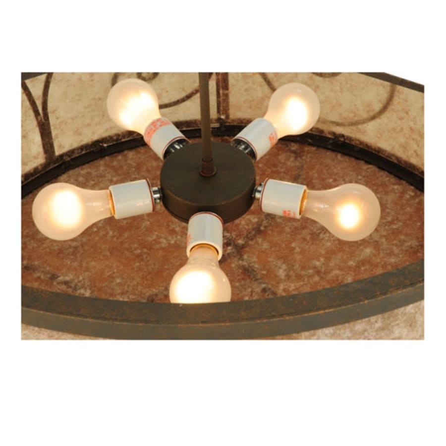 Meyda Tiffany Granada 5 Light 30" Wide Flush Mount Drum Ceiling Fixture