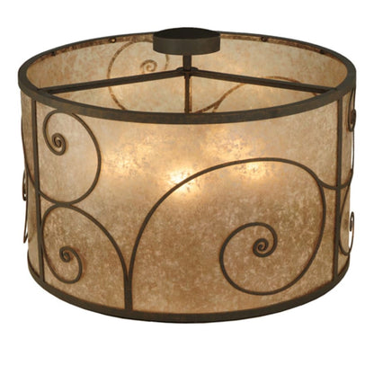 Meyda Tiffany Granada 5 Light 30" Wide Flush Mount Drum Ceiling Fixture