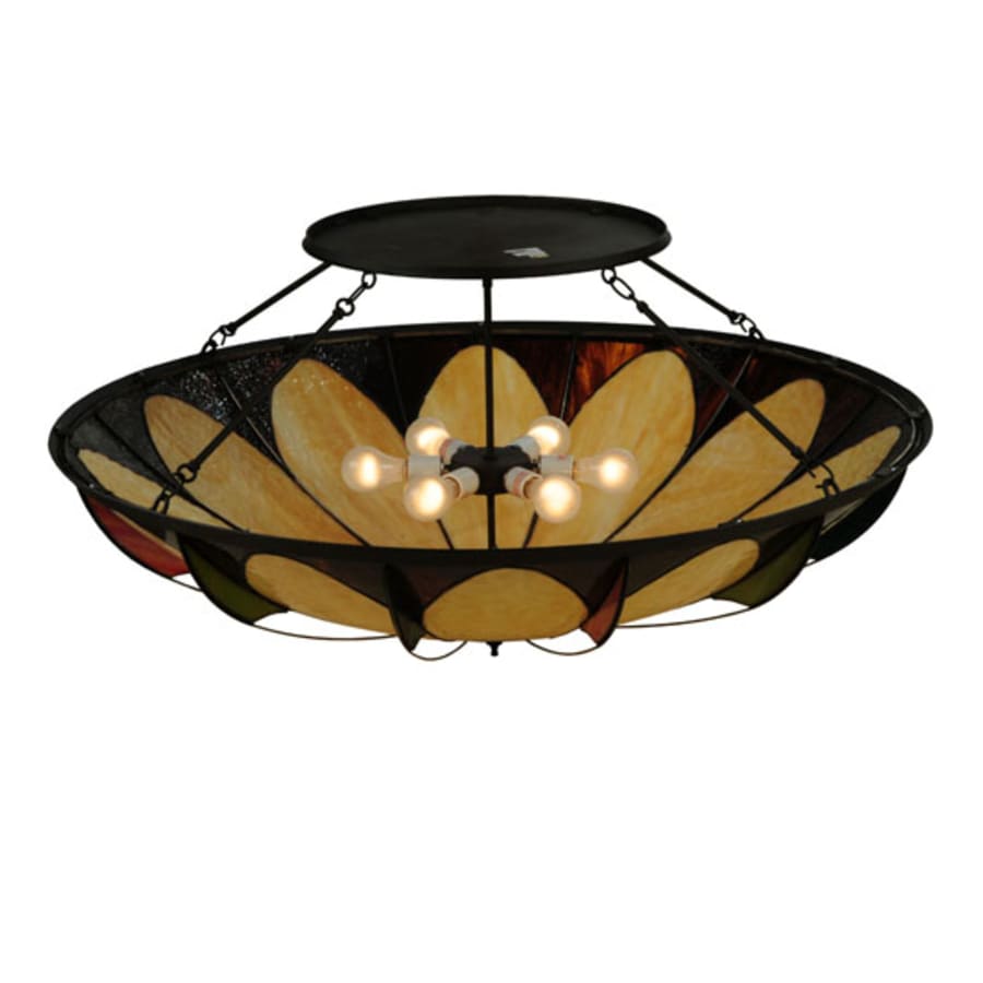 Meyda Tiffany Cowette 6 Light 42" Wide Semi-Flush Bowl Ceiling Fixture
