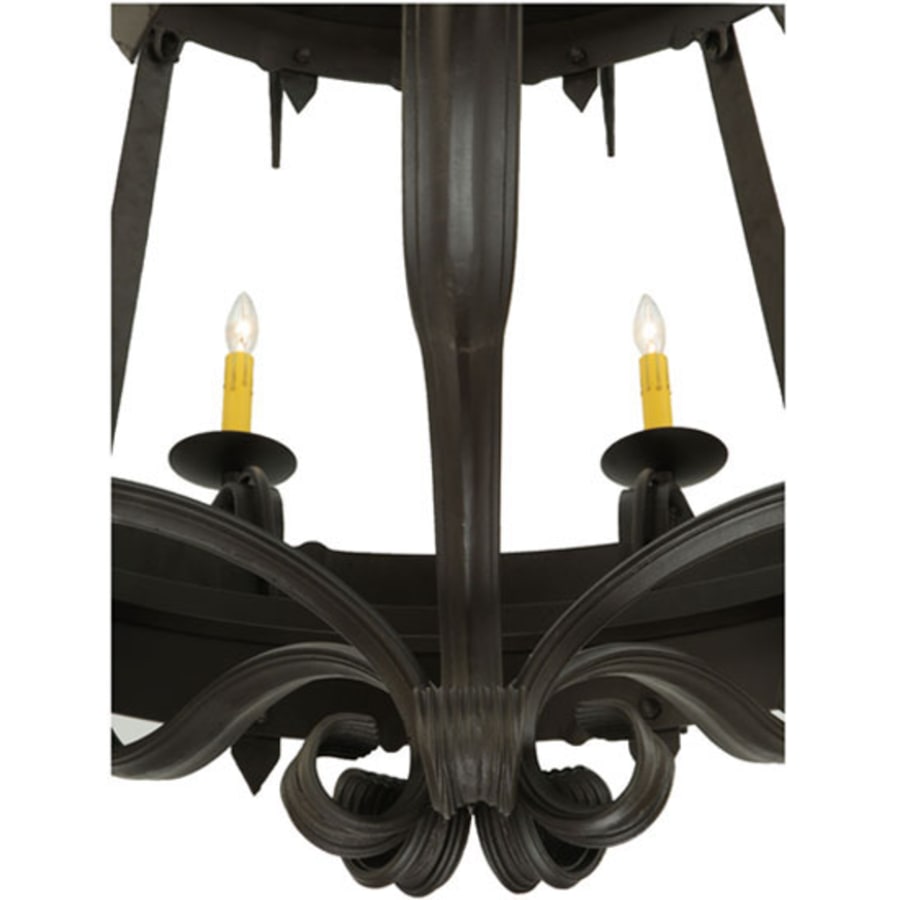 Meyda Tiffany Costello 20 Light 48" Wide Taper Candle Style Chandelier - Burnished Copper / Wrought Iron Finish