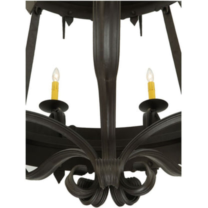 Meyda Tiffany Costello 20 Light 48" Wide Taper Candle Style Chandelier - Burnished Copper / Wrought Iron Finish