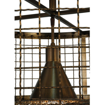 Meyda Tiffany Paloma Golpe 30" Wide Cage Pendant