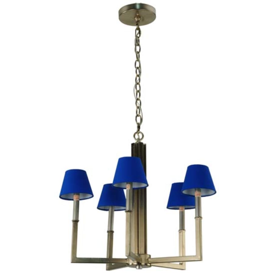 Meyda Tiffany Rula 5 Light 24" Wide Chandelier - Brushed Nickel Finish