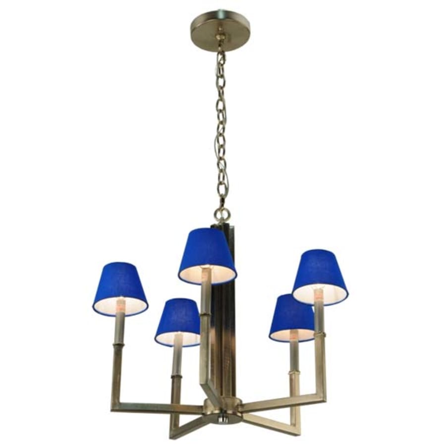 Meyda Tiffany Rula 5 Light 24" Wide Chandelier - Brushed Nickel Finish
