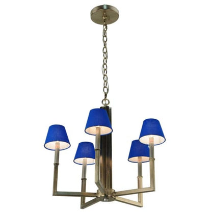 Meyda Tiffany Rula 5 Light 24" Wide Chandelier - Brushed Nickel Finish