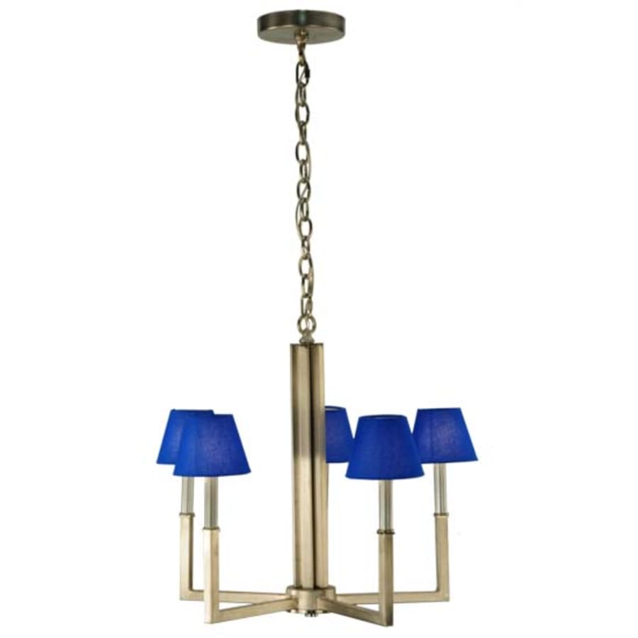 Meyda Tiffany Rula 5 Light 24" Wide Chandelier - Brushed Nickel Finish