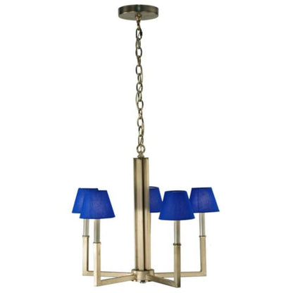 Meyda Tiffany Rula 5 Light 24" Wide Chandelier - Brushed Nickel Finish