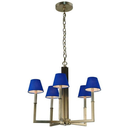 Meyda Tiffany Rula 5 Light 24" Wide Chandelier - Brushed Nickel Finish