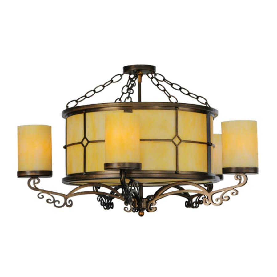 Meyda Tiffany Standford 5 Light 30" Wide Semi-Flush Ceiling Fixture