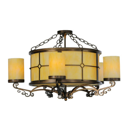 Meyda Tiffany Standford 5 Light 30" Wide Semi-Flush Ceiling Fixture