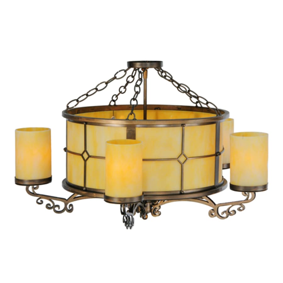 Meyda Tiffany Standford 5 Light 30" Wide Semi-Flush Ceiling Fixture