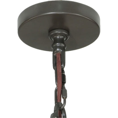 Meyda Tiffany Church 6 Light 19" Wide Taper Candle Pendant