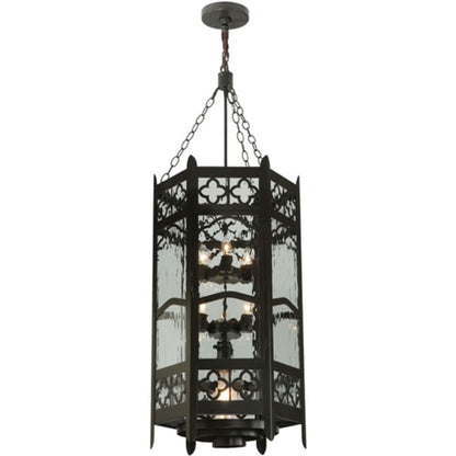 Meyda Tiffany Church 6 Light 19" Wide Taper Candle Pendant