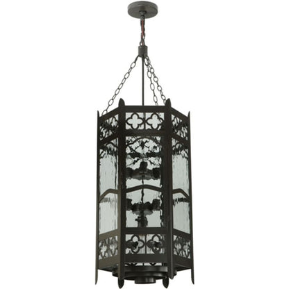 Meyda Tiffany Church 6 Light 19" Wide Taper Candle Pendant