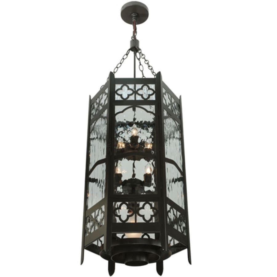 Meyda Tiffany Church 6 Light 19" Wide Taper Candle Pendant