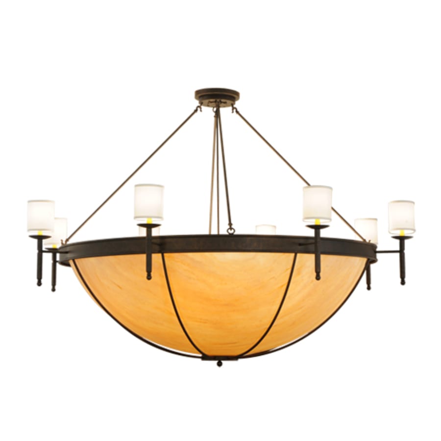 Meyda Tiffany Alysia 8 Light 85" Wide Semi-Flush Bowl Ceiling Fixture