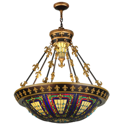 Meyda Tiffany Fleur-de-lis 3 Light 28" Wide Pendant