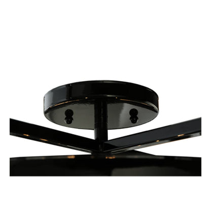 Meyda Tiffany Kitzi Cilindro 3 Light 22" Wide Semi-Flush Drum Ceiling Fixture