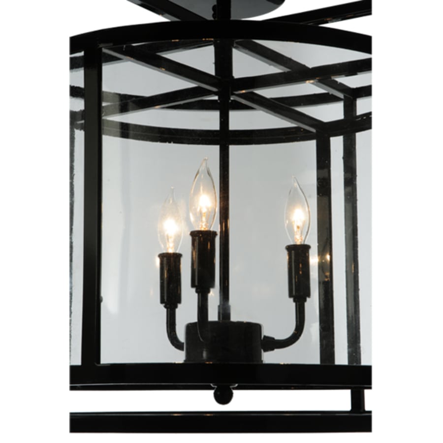 Meyda Tiffany Kitzi Cilindro 3 Light 22" Wide Semi-Flush Drum Ceiling Fixture