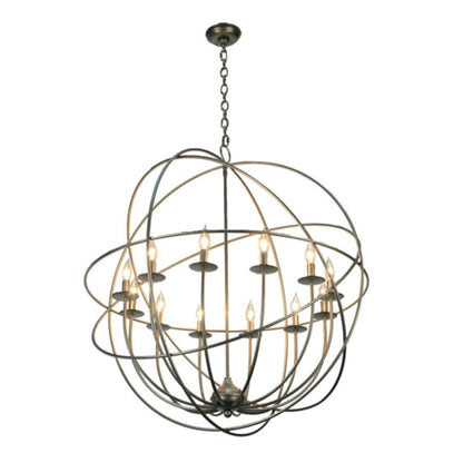 Meyda Tiffany Atom Enerjisi 12 Light 36" Wide Taper Candle Style Chandelier