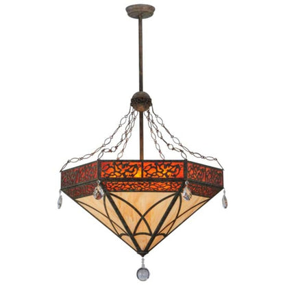 Meyda Tiffany Larkfield 6 Light 37" Wide Crystal Pendant