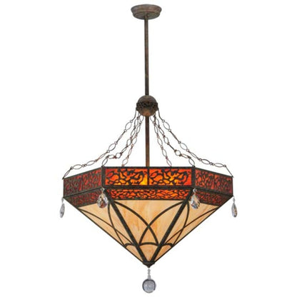 Meyda Tiffany Larkfield 6 Light 37" Wide Crystal Pendant