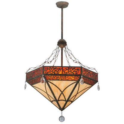 Meyda Tiffany Larkfield 6 Light 37" Wide Crystal Pendant