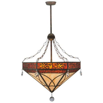 Meyda Tiffany Larkfield 6 Light 37" Wide Crystal Pendant