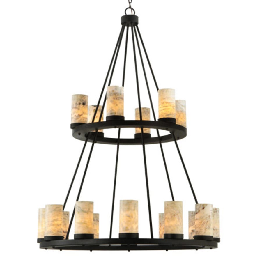Meyda Tiffany Loxley 18 Light 42" Wide Pillar Candle Style Chandelier