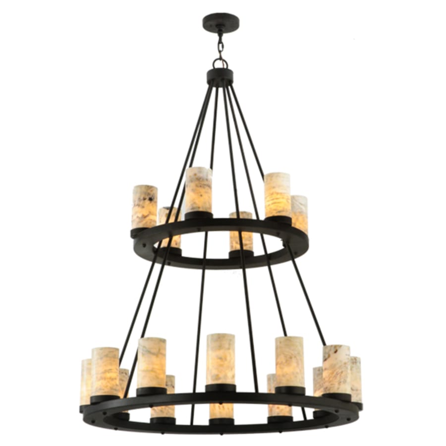 Meyda Tiffany Loxley 18 Light 42" Wide Pillar Candle Style Chandelier