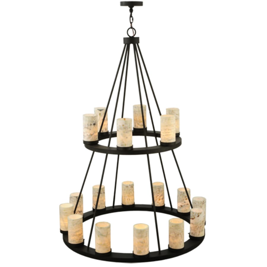 Meyda Tiffany Loxley 18 Light 42" Wide Pillar Candle Style Chandelier