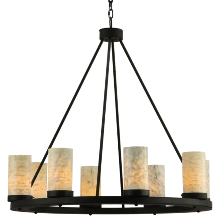 Meyda Tiffany Loxley 8 Light 38" Wide Pillar Candle Style Chandelier