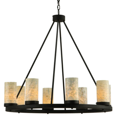 Meyda Tiffany Loxley 8 Light 38" Wide Pillar Candle Style Chandelier