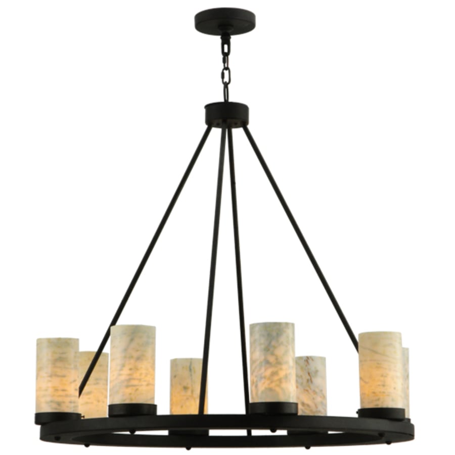 Meyda Tiffany Loxley 8 Light 38" Wide Pillar Candle Style Chandelier